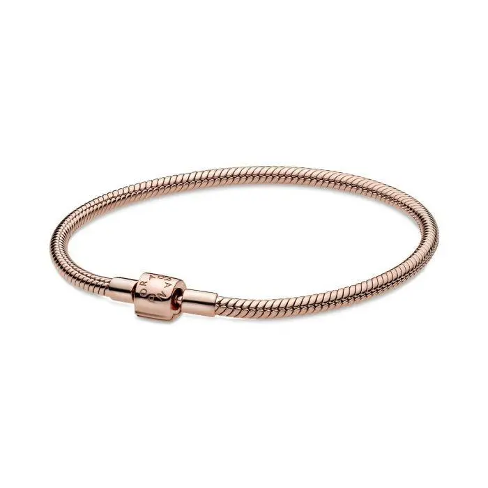 Pandora Moments Barrel Clasp Snake Chain Bracelet - 588781C00 Size 20