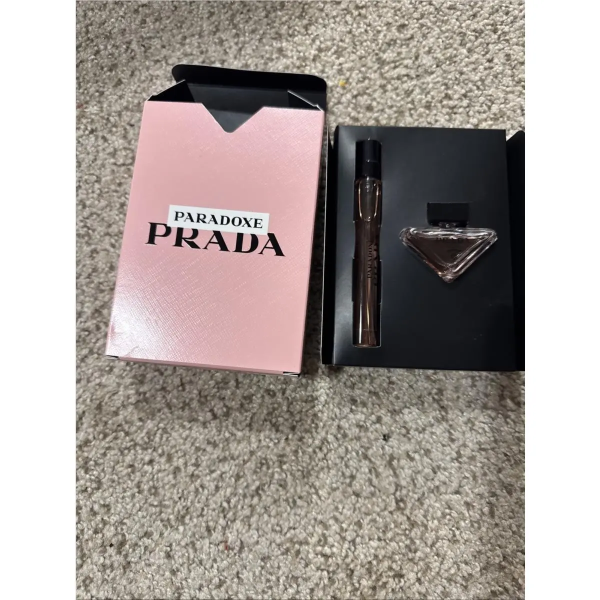 2PC  Paradoxe Edp Travel Set Purse Spray .33oz Mini Splash .23 oz Box by Prada
