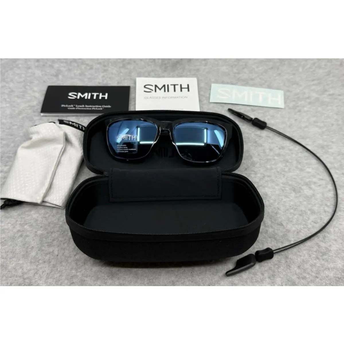 Smith Joya Polarized Sunglasses Sky Tortoise Frame Chromapop Blue Mirror
