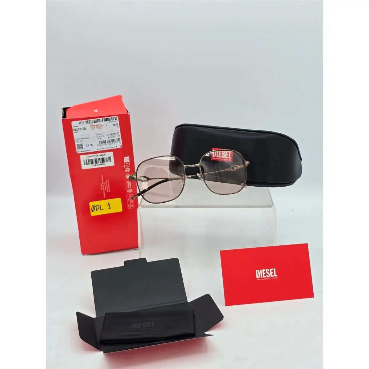 Diesel Sunglasses Women 55-18-145 Pale Rose Bronze ODL1010D