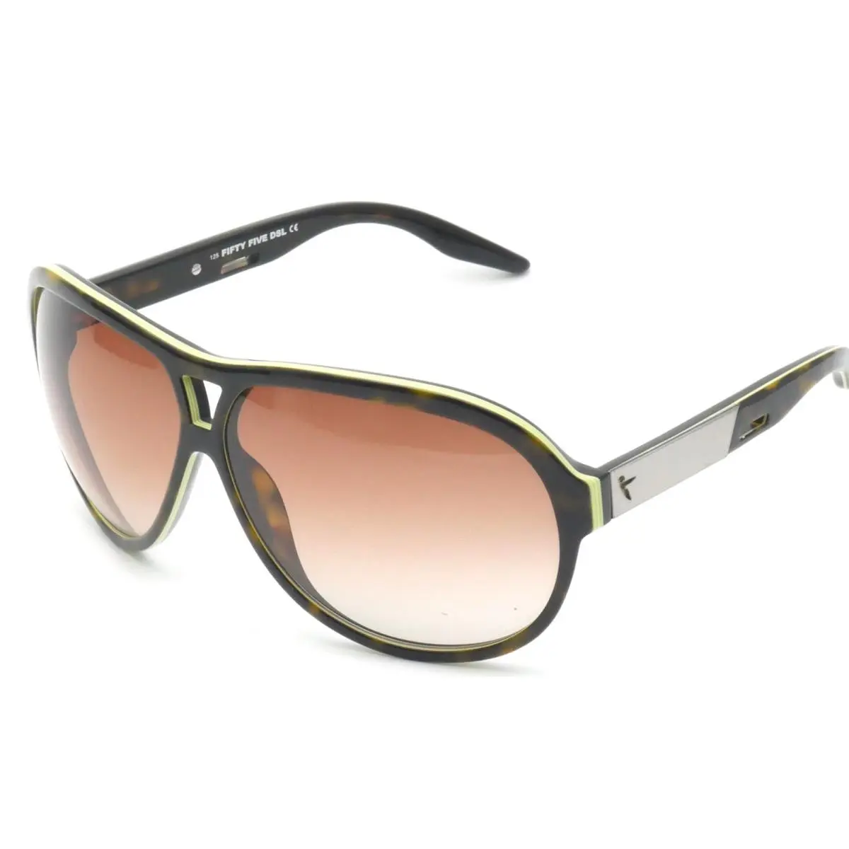 Diesel Vintage Fik Sunglasses 63-10-125 Tortoise Neon Green FIK/S-49L