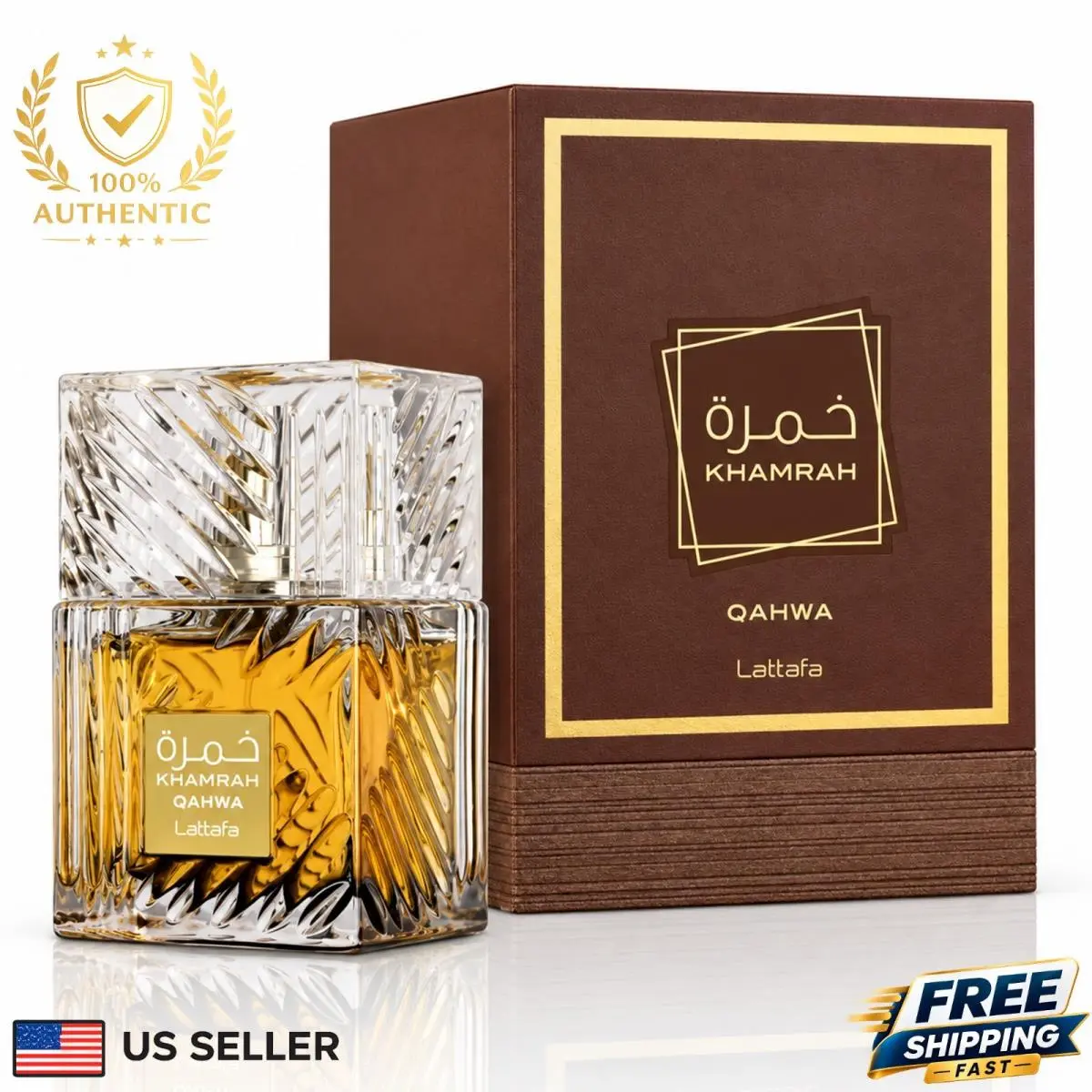 Lattafa Khamrah Qahwa 3.4 oz Eau de Parfum Unisex Long Lasting
