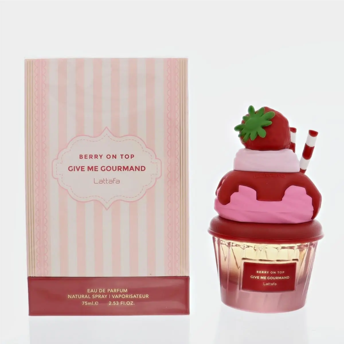 Give Me Gourmand Berry On Top by Lattafa Box For Men 2.53 Oz Eau De Parfum Spray