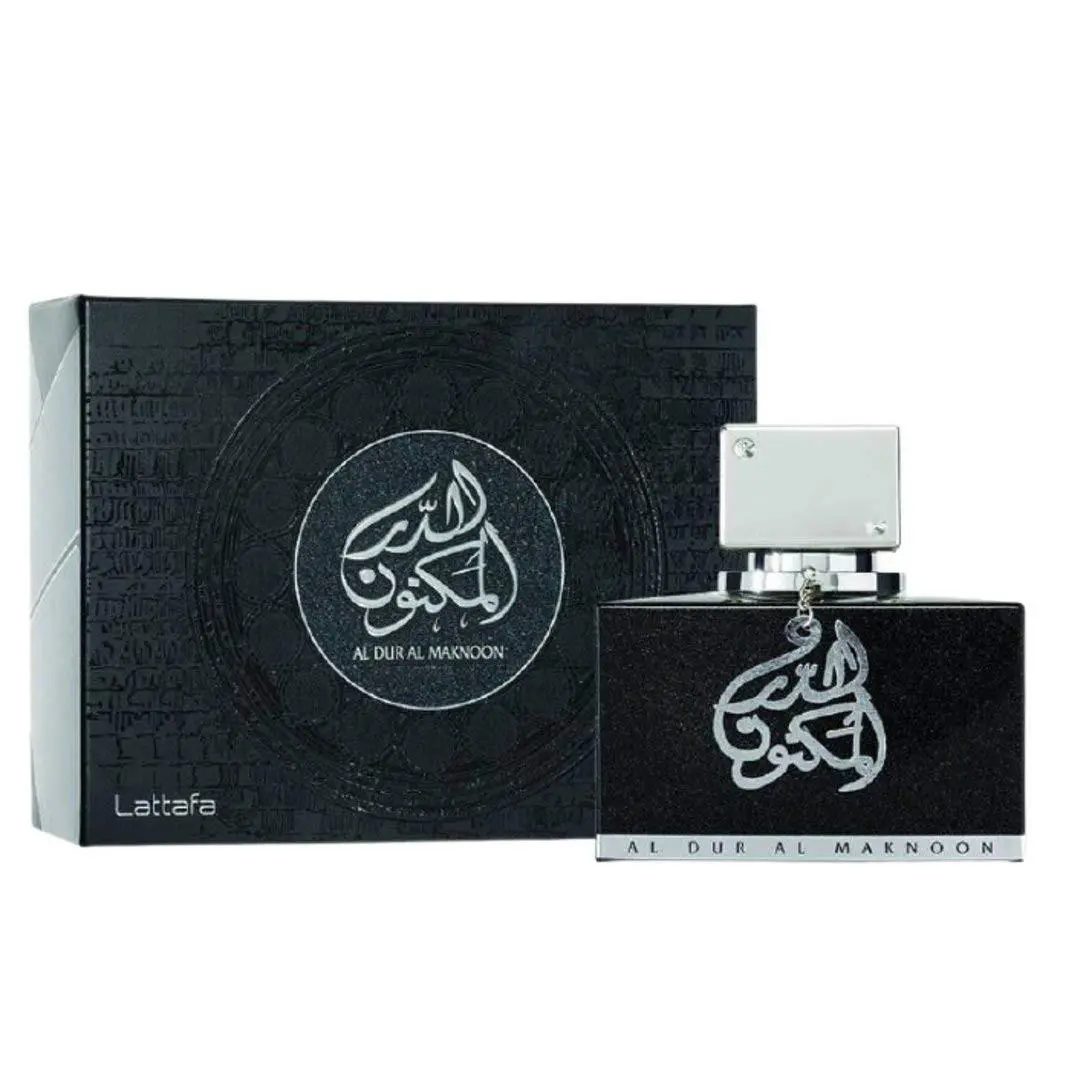 Lattafa Al Dur Al Maknoon Silver For Men Edp - 100 ML 3.4 oz I Fresh Light Leather