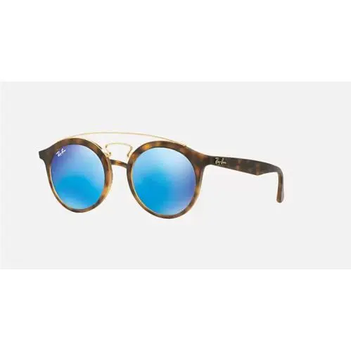 Ray-ban RB4256 609255 Havana Round Blue Mirror 46-20-145mm Unisex Sunglasses by Ray-Ban