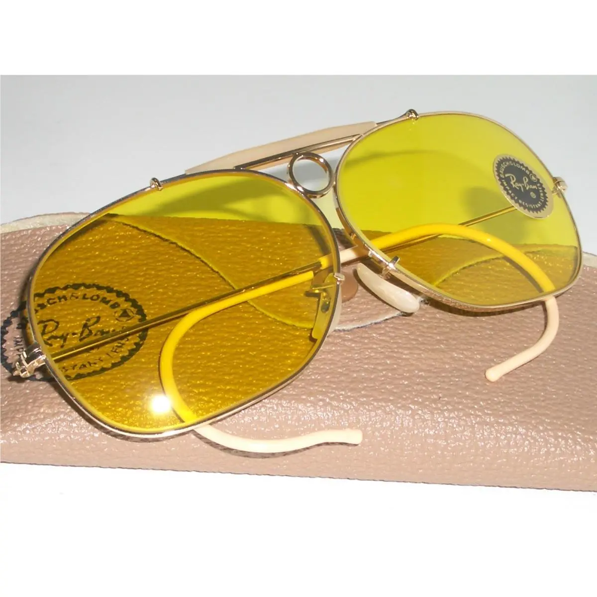 1960`s Vintage B L Ray Ban Kalichrome Crystal Gep Decot Shooting Sunglasses
