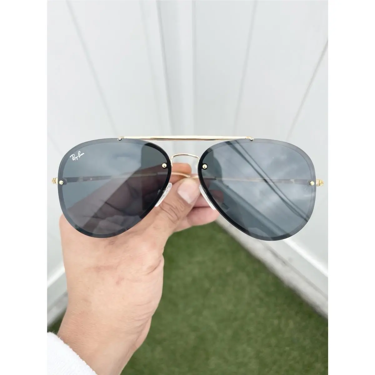 Ray Ban Blaze Aviator RB3584-N 3584 Gold G15 Lens Size 61/13