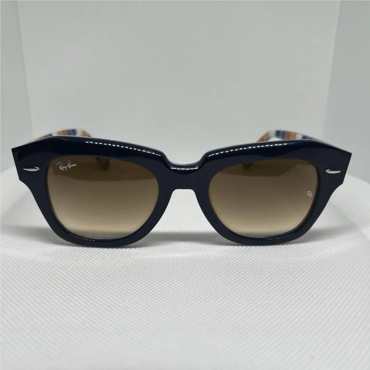 Ray-ban RB2186 Blue On Stripes Orange/blue/brown Gradient 1320/85 49mm by Ray-Ban