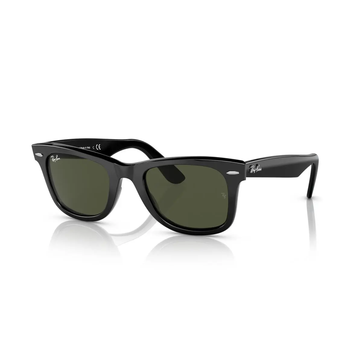 Ray-ban Original Wayfarer Bio-based Wayfarer Bio-based Polished Black / Green 50 mm Sunglasses