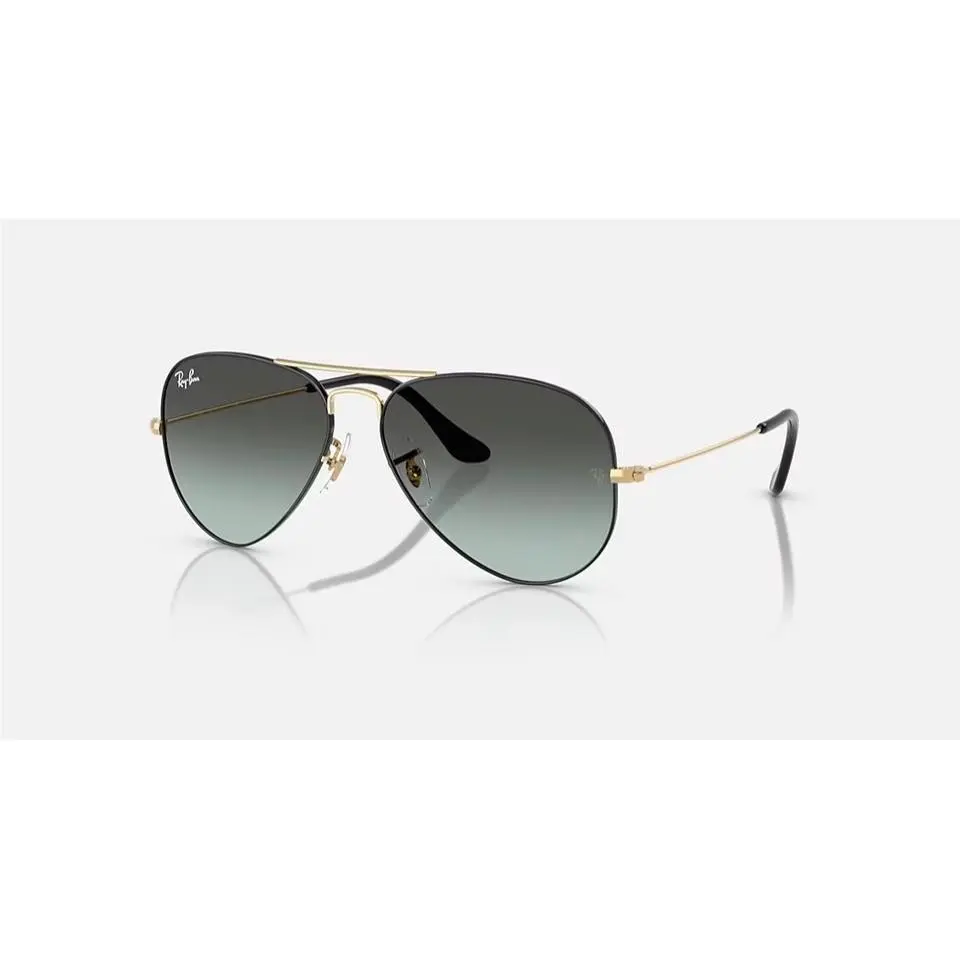 Ray-ban Aviator Large Metal Sunglasses Black Arista Blue Vintage Gradient