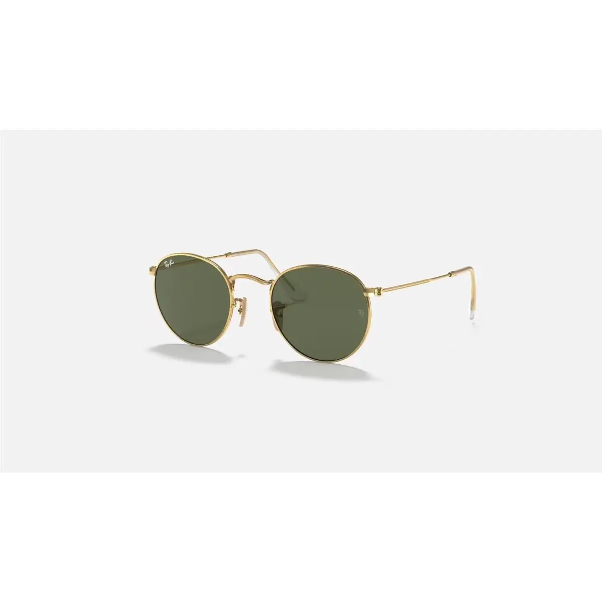 Ray-ban Round Flat Lenses Polished Gold/G-15 Green 53 mm Sunglasses RB3447N 001