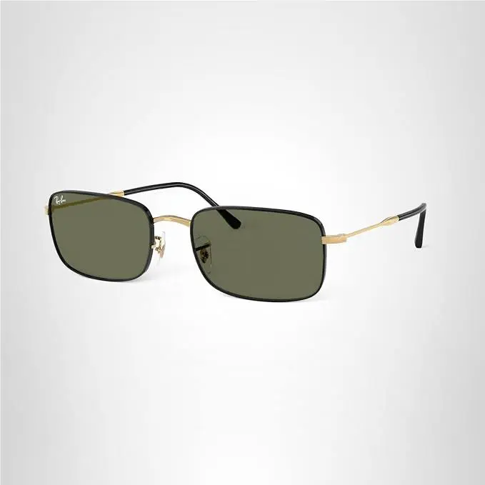 Ray-ban Unisex 0RB3746 Black/gold Rectangular Sunglasses 59Millimeters