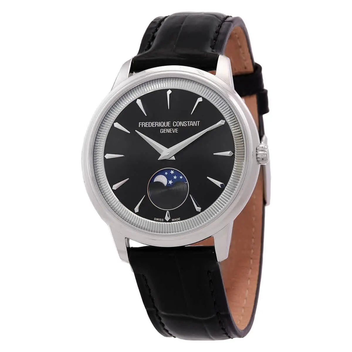 Classics Moneta Moonphase Quartz Black Dial Watch FC-206B3S6 by Frederique Constant