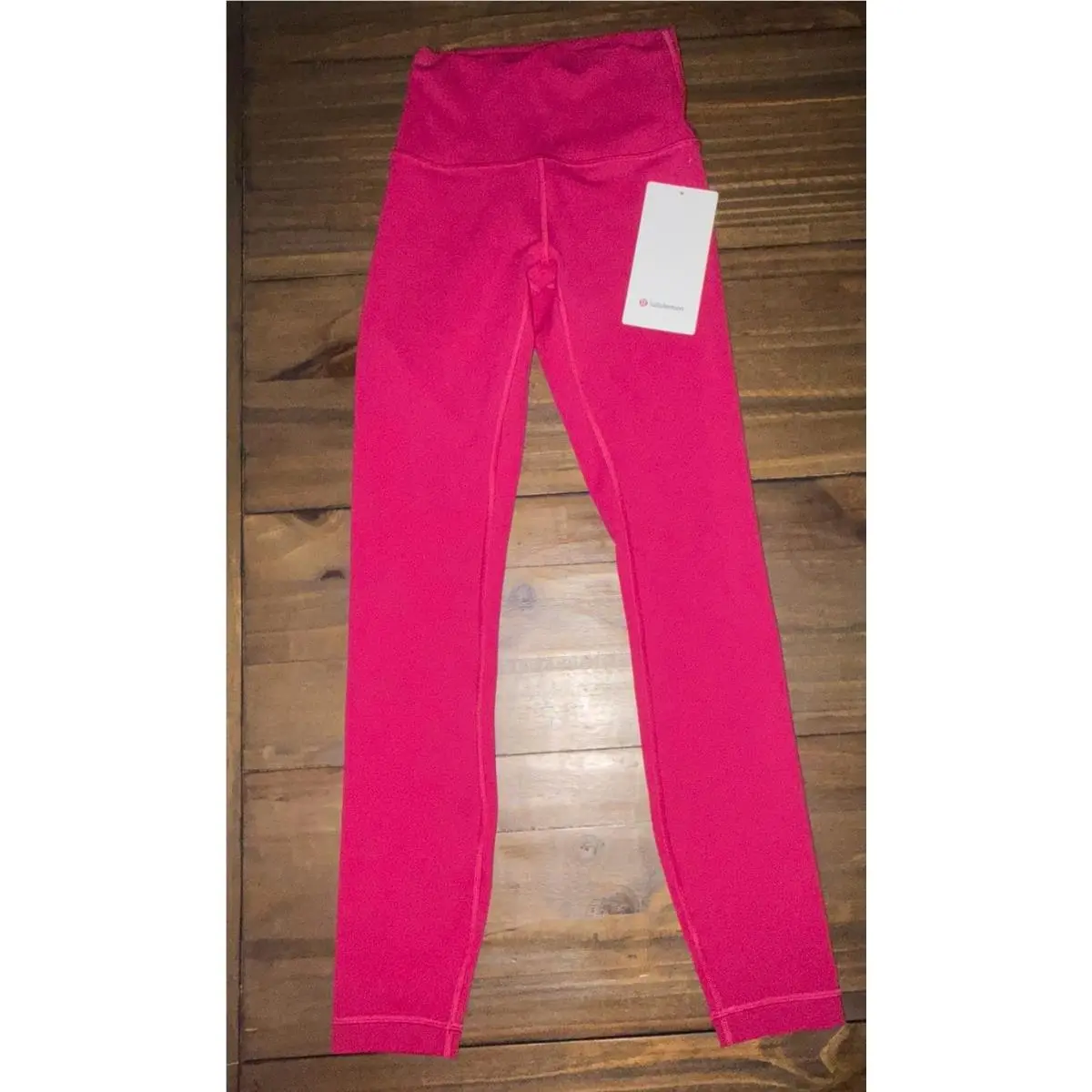 Lululemon Wonder Train HR Tight 25 High Rise Hot Pink Leggings Size 2 Stretch