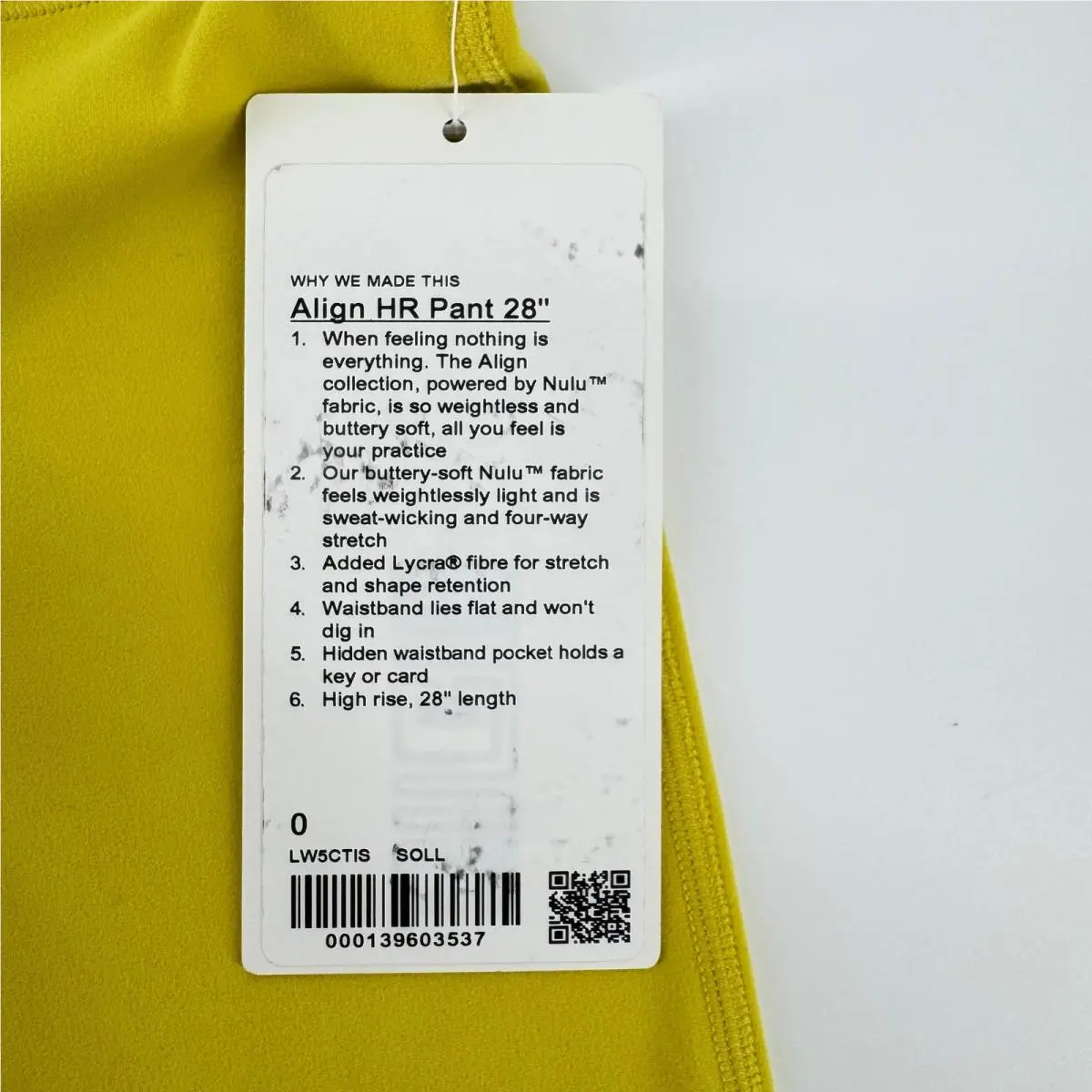 Lululemon clothing - Align HR Pant 28