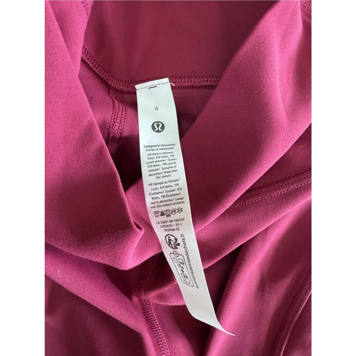 Lululemon clothing - Magenta 4