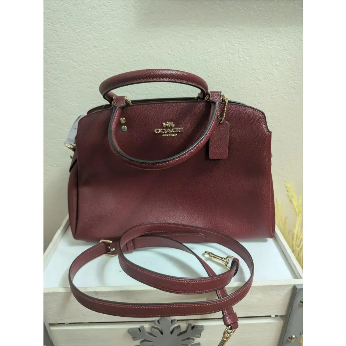 Coach Cherry Colored Shoulder or Handbag No. M2148-01403 B INVPV4918