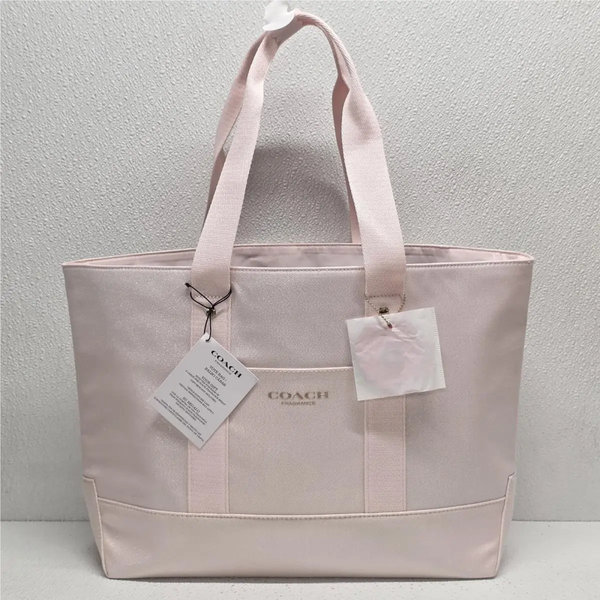 Coach Fragrance Womens Large Tote Bag Gift Shimmer Iridescent Pink