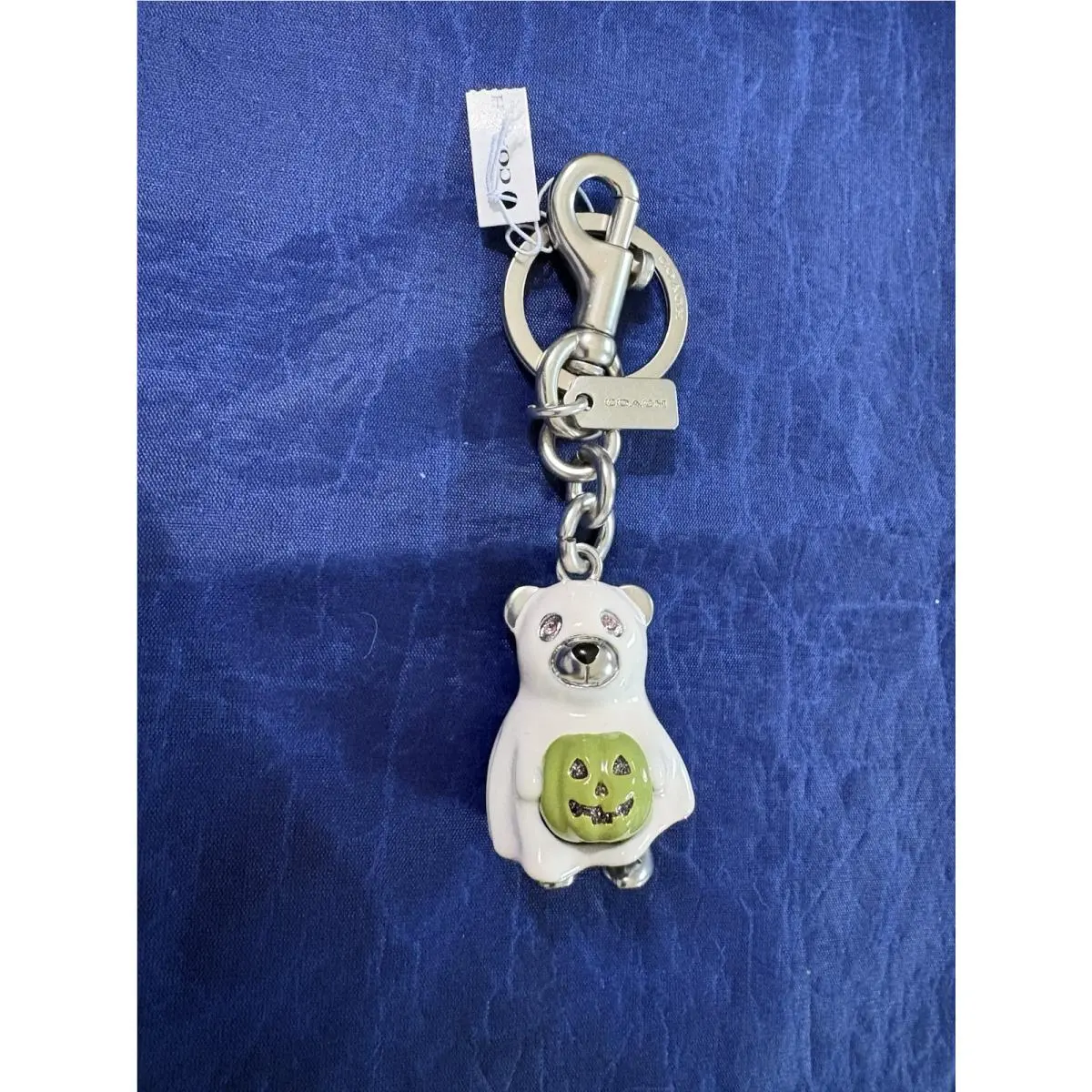 Coach Enamel/metal Halloween Ghost Bear Bag Charm/key Chain CW483