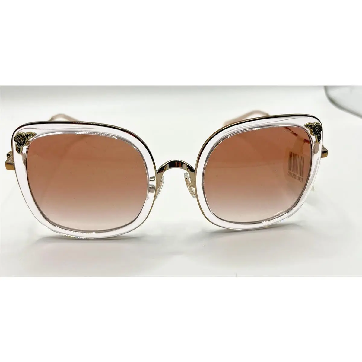 Coach HC 7101B 933113 Clear Rose Gold Sunglasses 53-23 E160