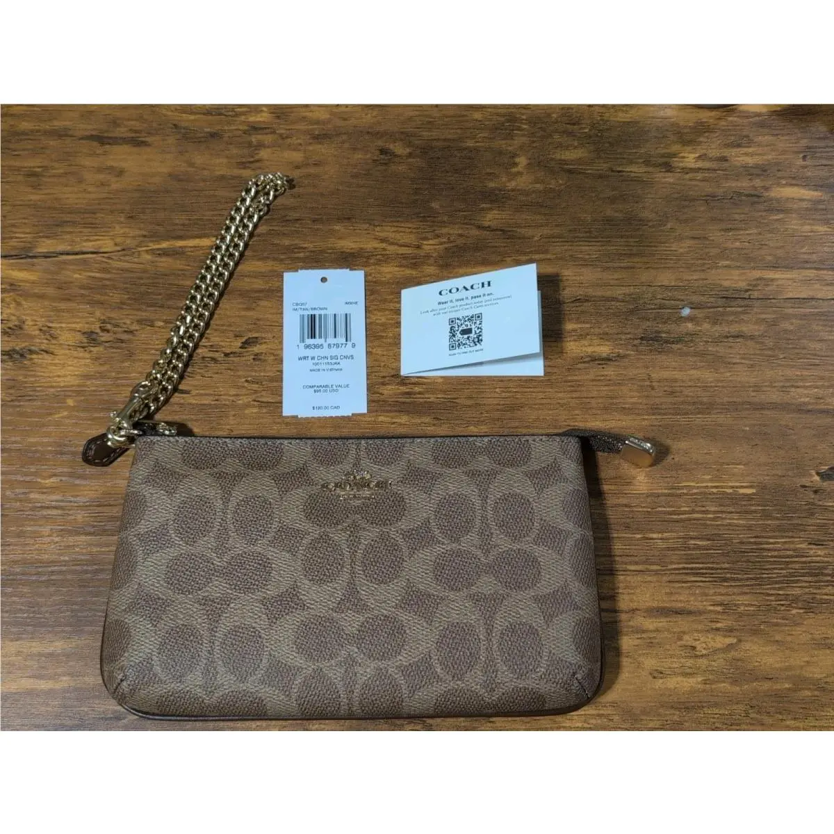 Coach Wristlet F87591 Double Corner Zip