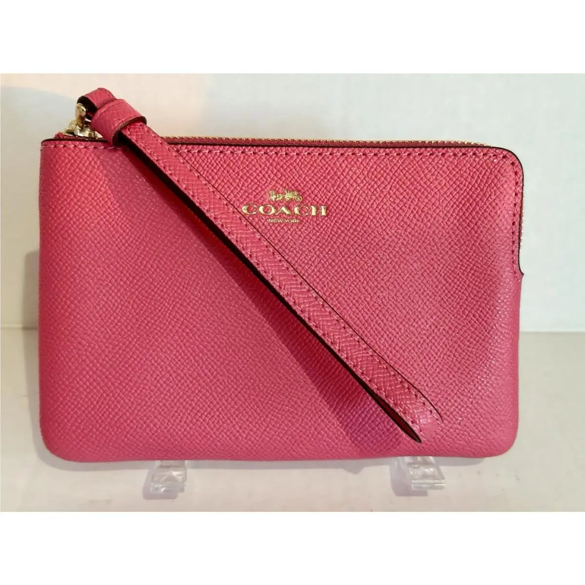 Corner Zip Wristlet Confetti Pink 58302 6 x 4 by Coach