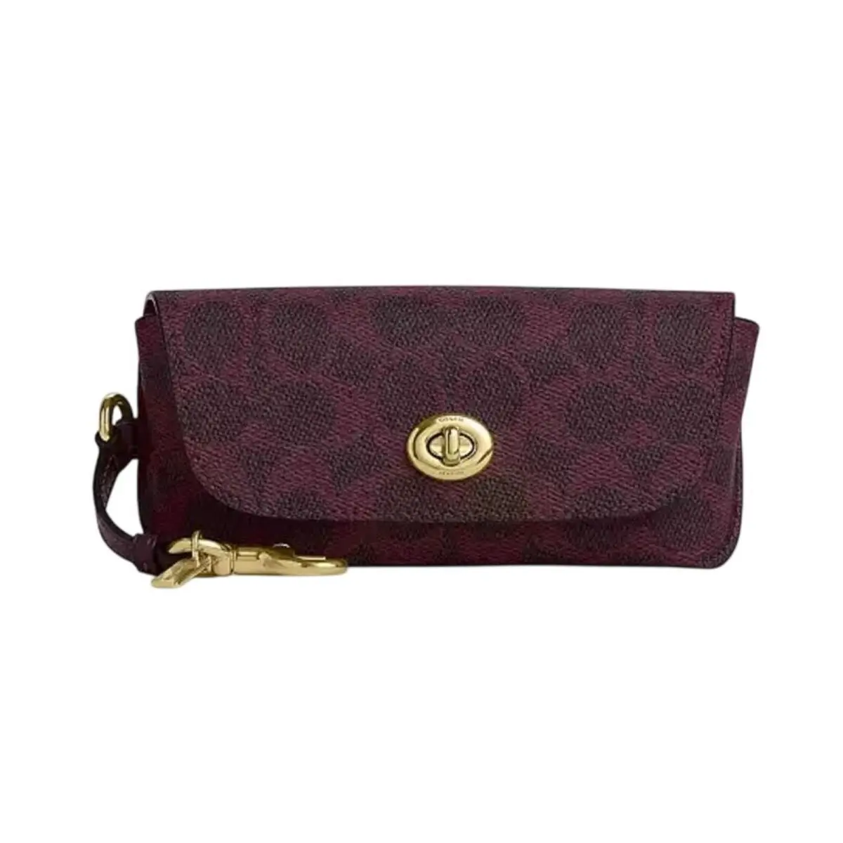 Coach Sunglass Casein Signature Canvas Black Currant / Gold