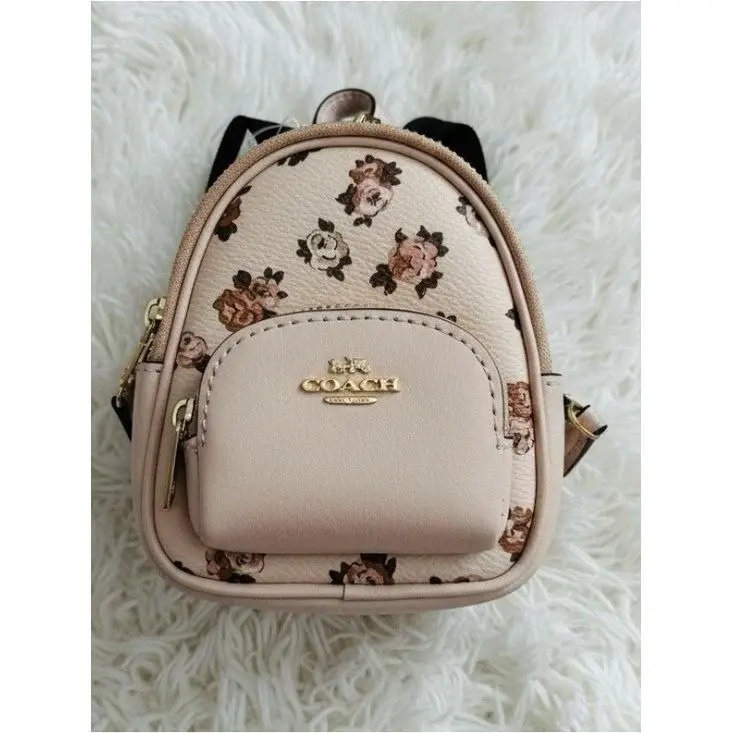 Mini Court Rosette Pink Backpack Bag Charm by Coach