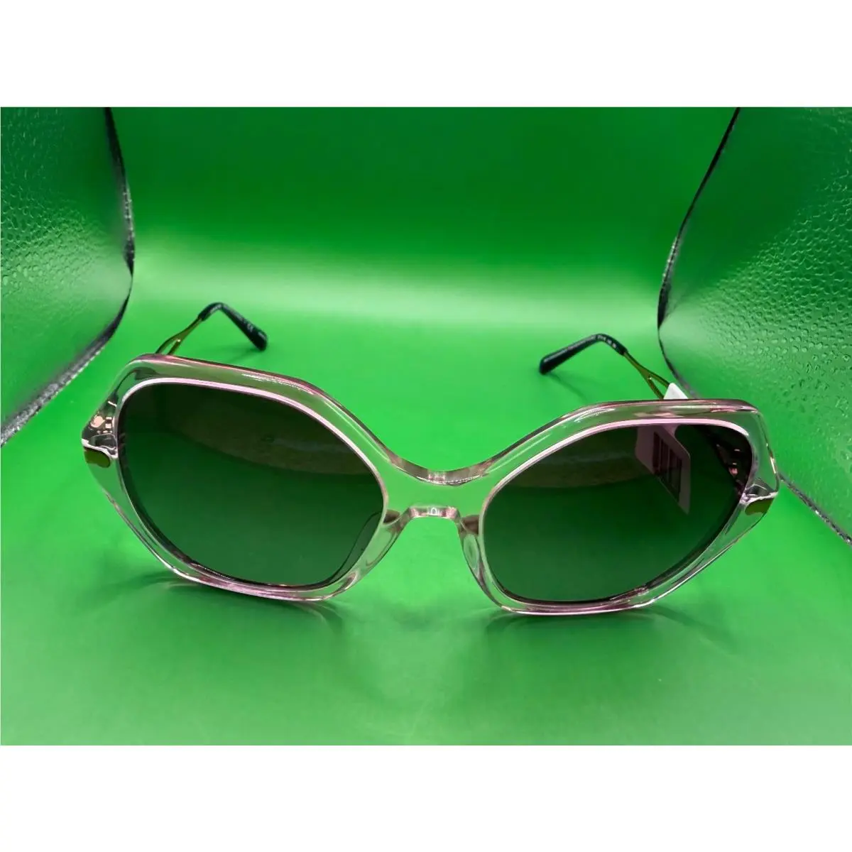 Coach DHC8315 Women`s Transparent Pink Butterfly Cat Eye Sunglasses 57mm