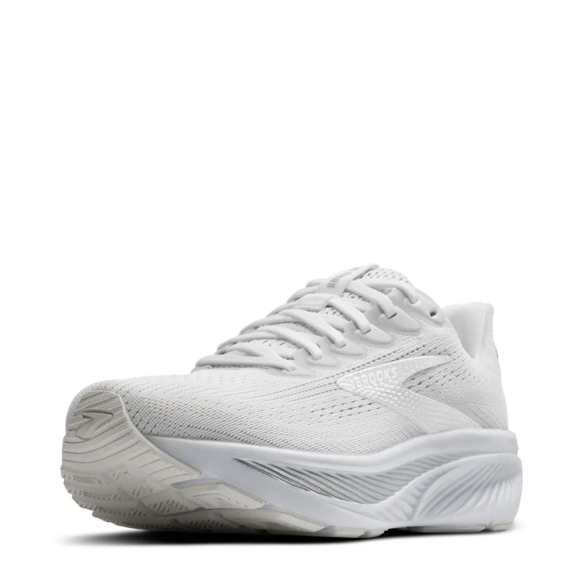 Women`s Brooks Ghost 17 Running Shoe 120431 1B 151 White/white/grey Fabric