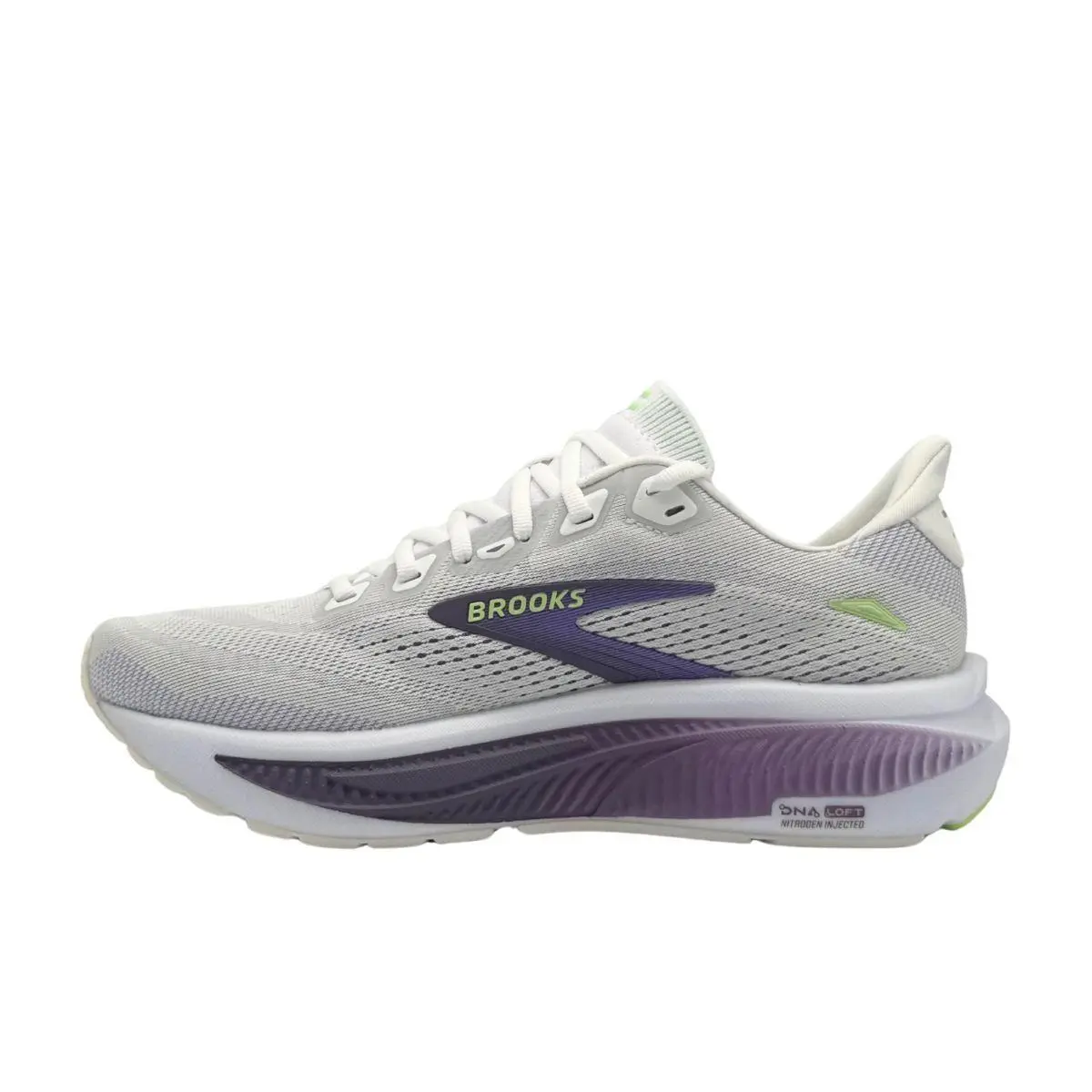 Brooks shoes - Brooks Ghost 18 - Ghost - White/Purple Hebe/Green 12
