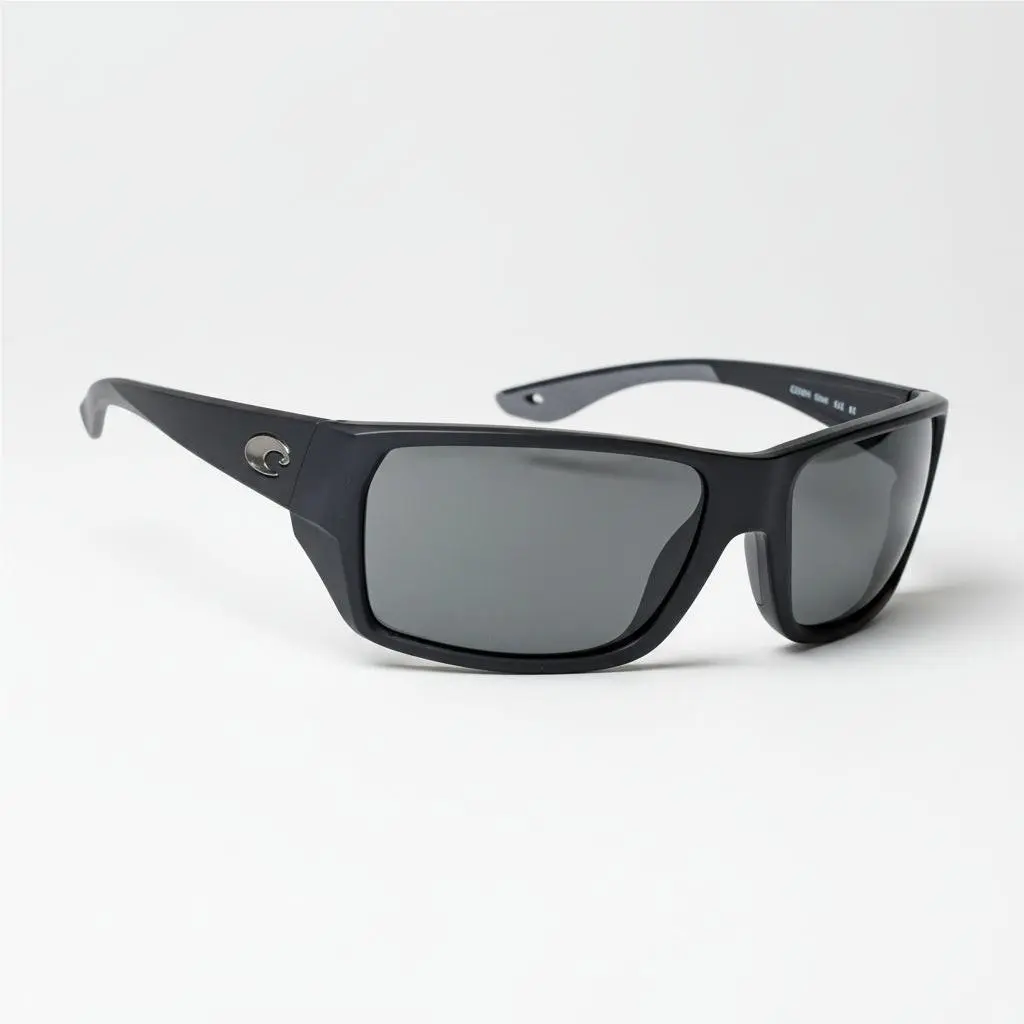 Costa Del Mar Sunglasses Tailfin Black Gray Polarized 580 Glass Lens Medium