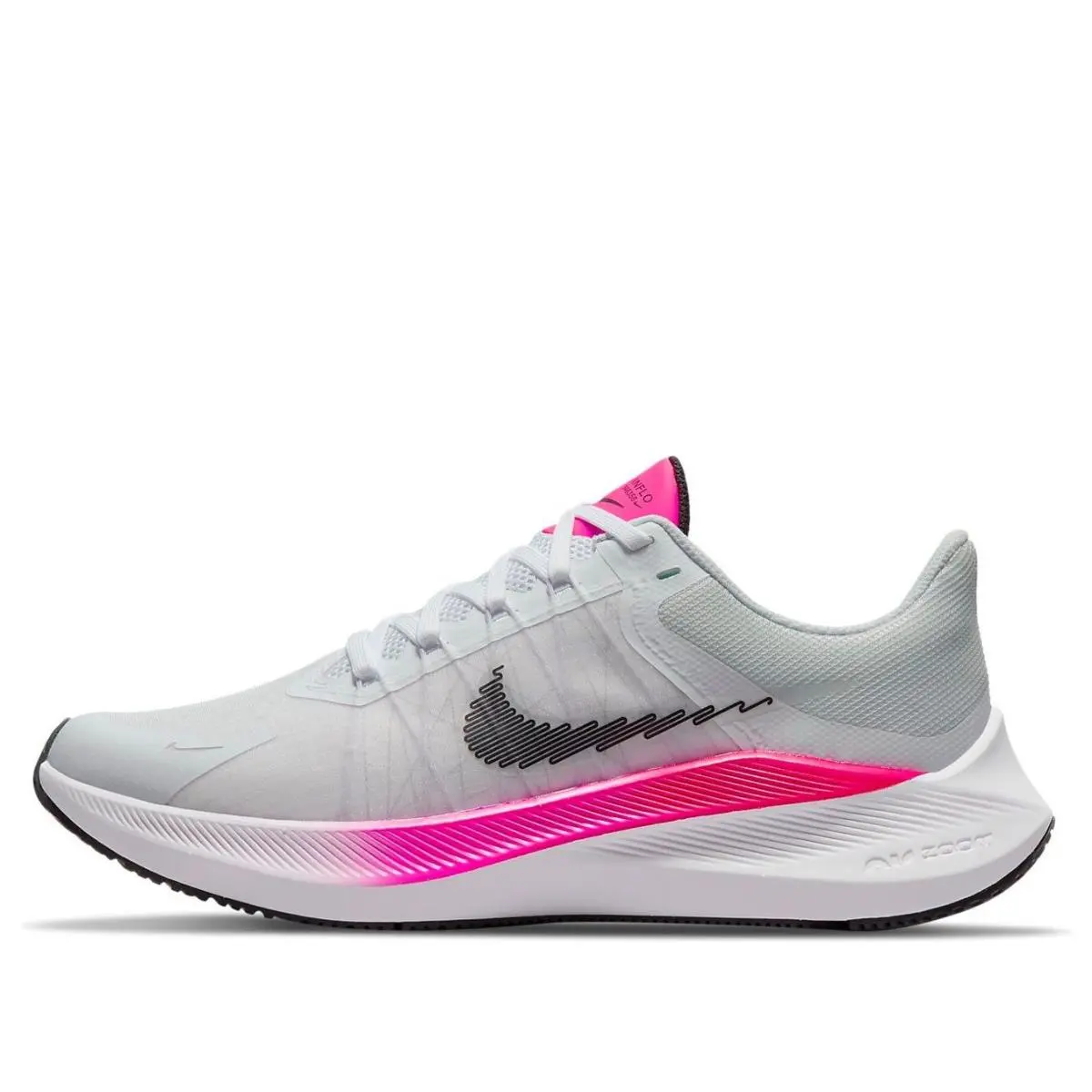 Nike Zoom Winflo 8 Women Size 10.5 White Crimson Run Comfortable Rare