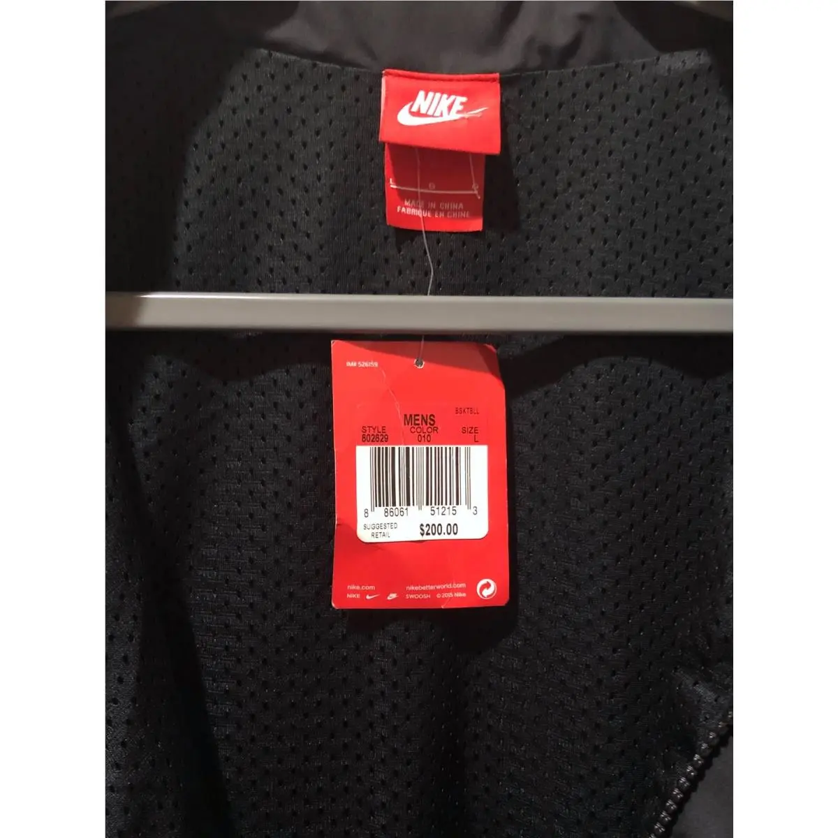 Nike clothing - NIKE Sportswear Air Pivot V3 1/2 Zip Pullover Basketball Ja - 802629 - Black 6
