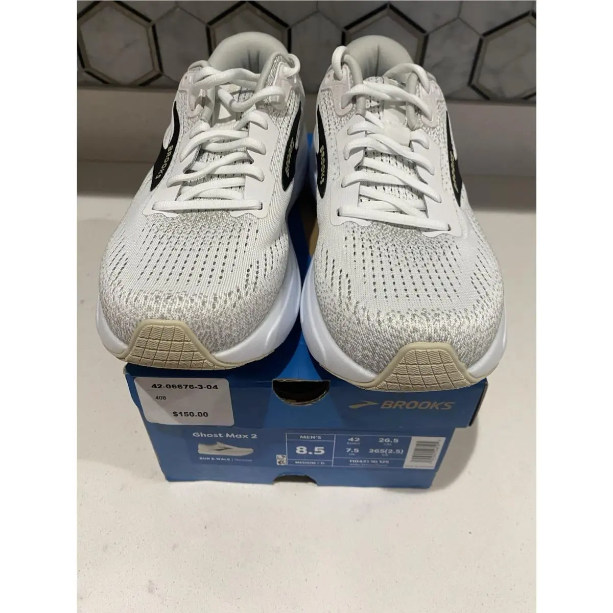 Brooks shoes - White/Pelican/Oyster 0