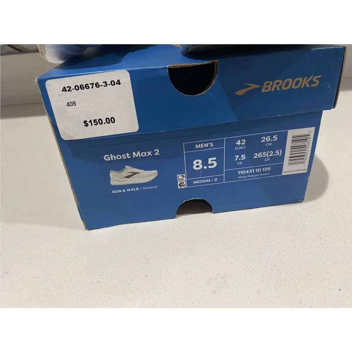 Brooks shoes - White/Pelican/Oyster 3