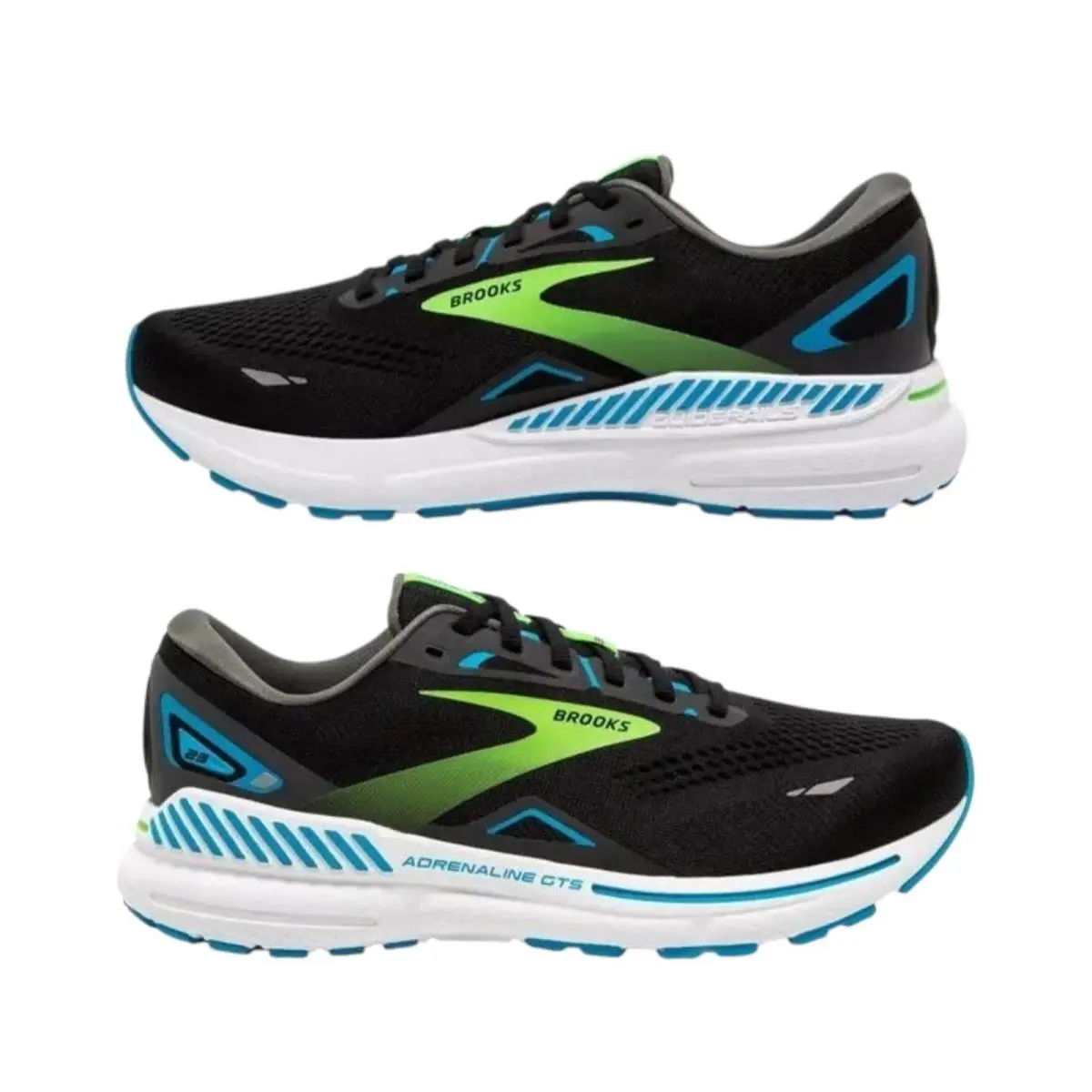 Brooks Adrenaline Gts 23 Men`s Black/hawaiian Ocean/green US 11 Narrow