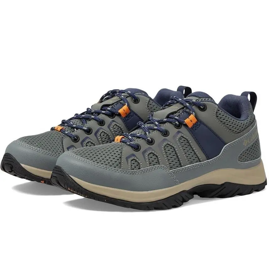 Columbia Womens Granite Trail Hiking Shoes Size 9.5 Blue Grey Waterproof