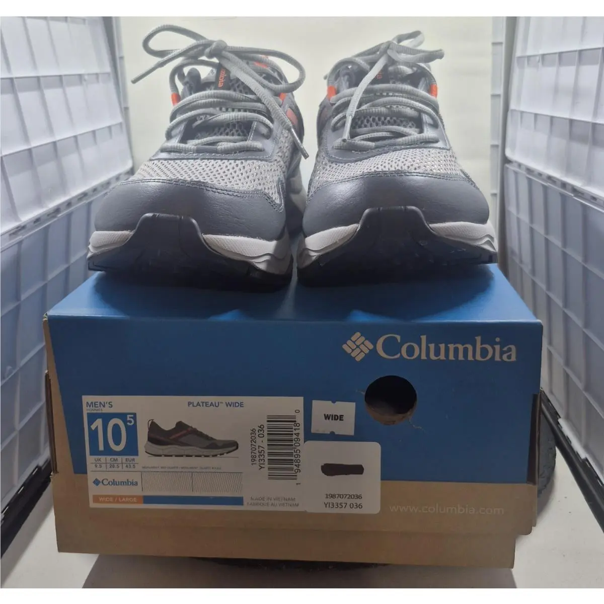 Columbia shoes - Columbia Plateau Wide - Plateau Wide - BM7516 - Steam/Mountain Red 1