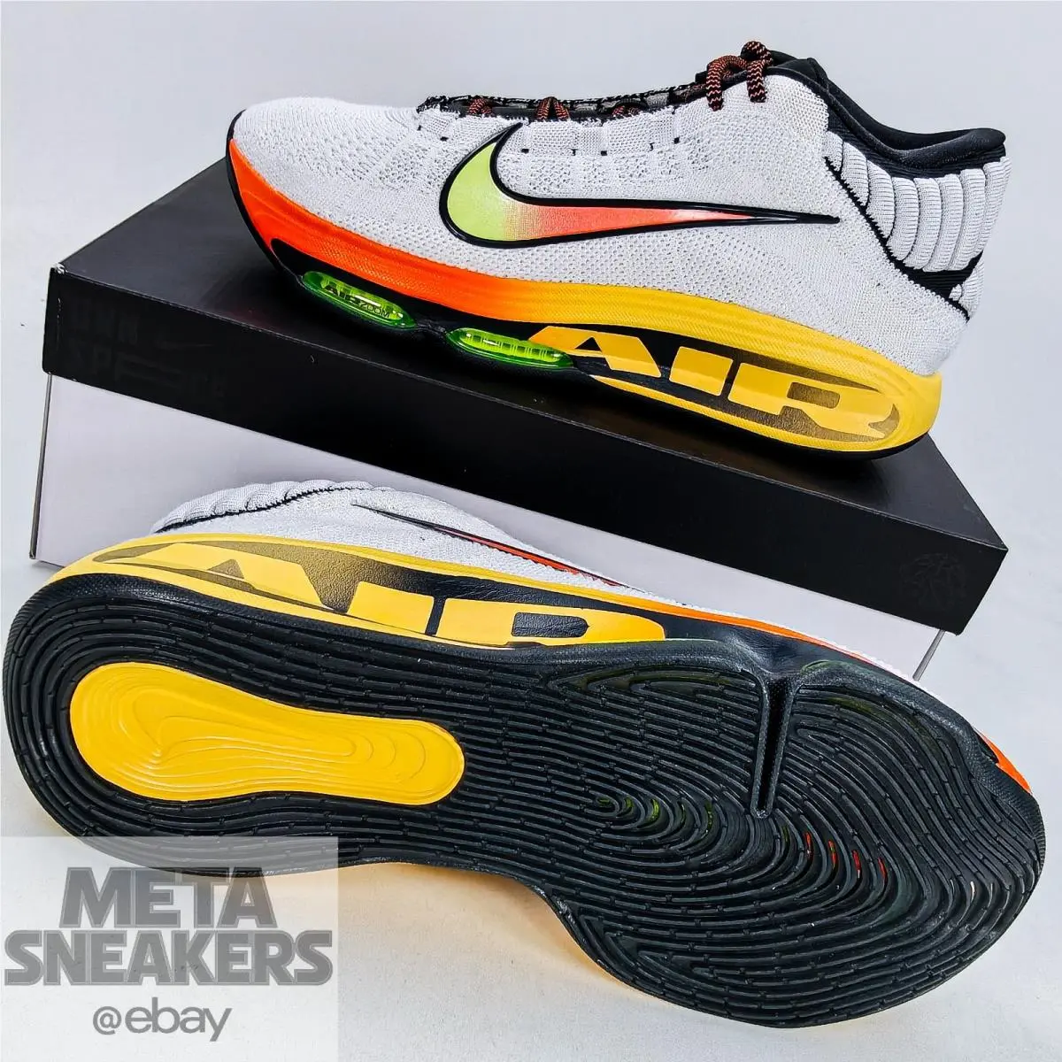 Nike shoes - Nike GT Hustle 3 - Hustle - FV5953-101 - White/Safety Orange/Volt 8