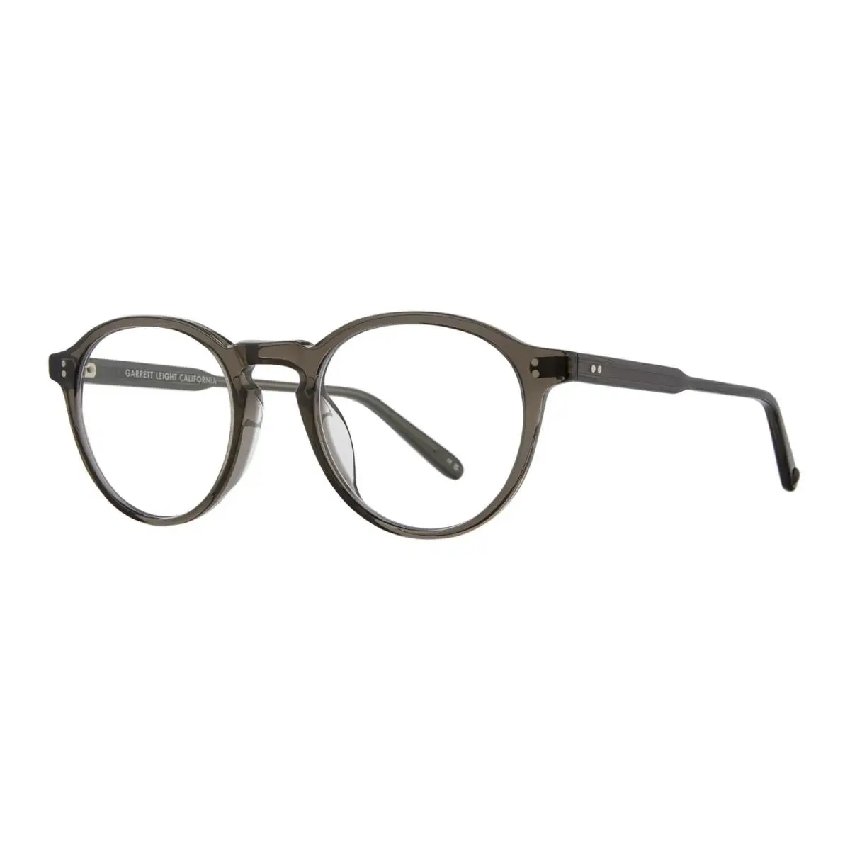 Garrett Leight Stanton Black Glass Blgl Eyeglasses