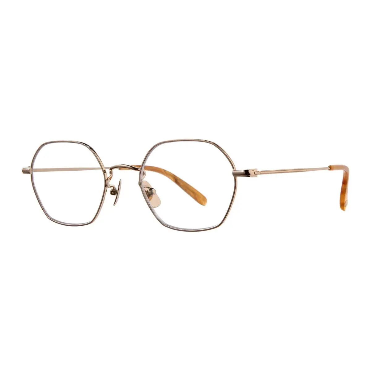 Garrett Leight Kaiser Gold-agave Tortoise G-avt Eyeglasses