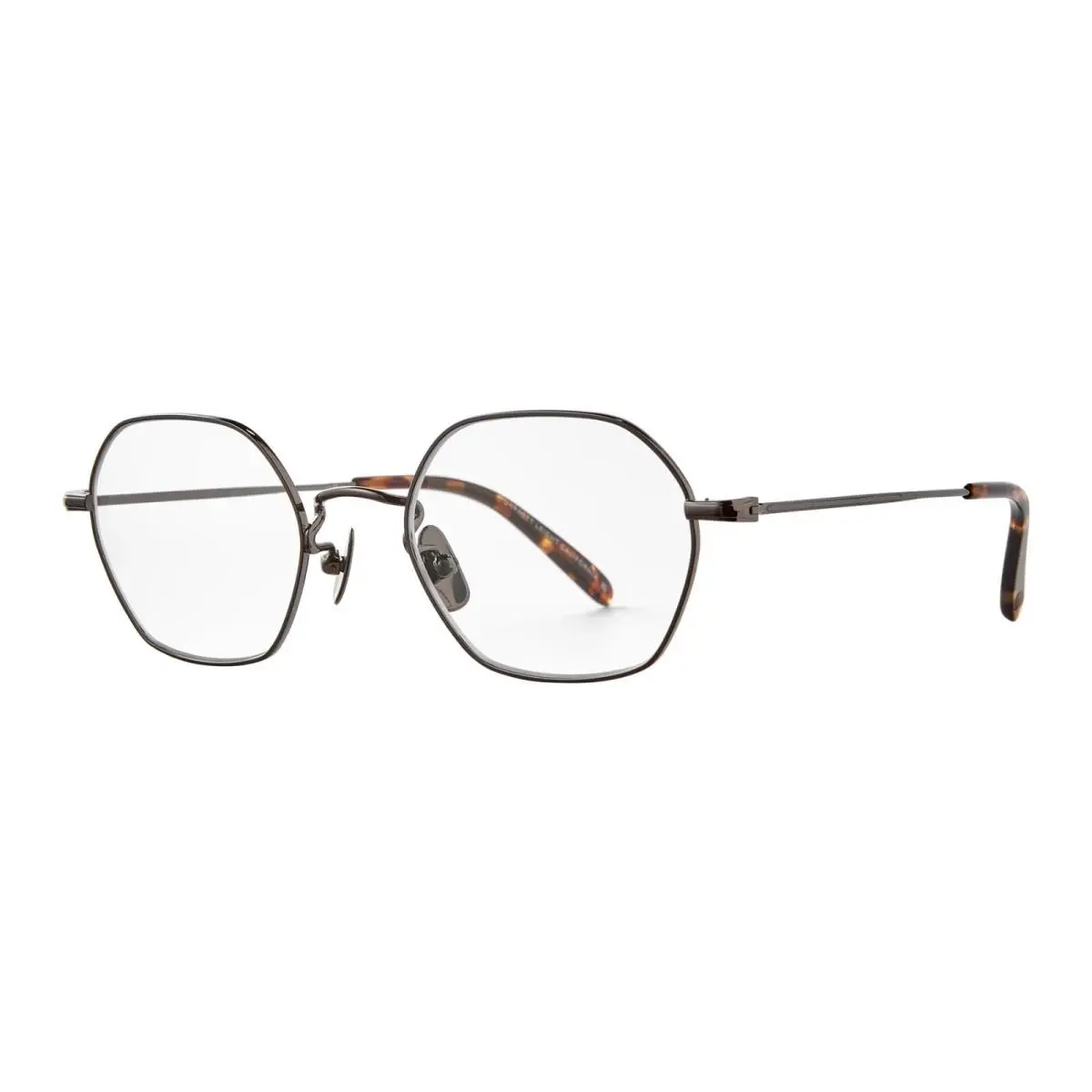 Garrett Leight Kaiser Gunmetal-agate Tortoise Gm-agt Eyeglasses