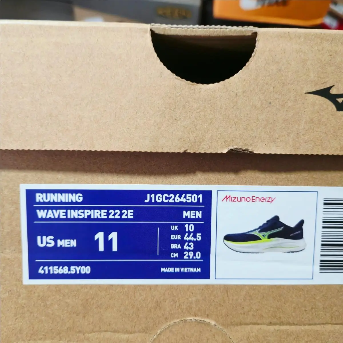 Mizuno shoes - Mizuno Wave Inspire 22 2E - J1GC264501 - Blue 7
