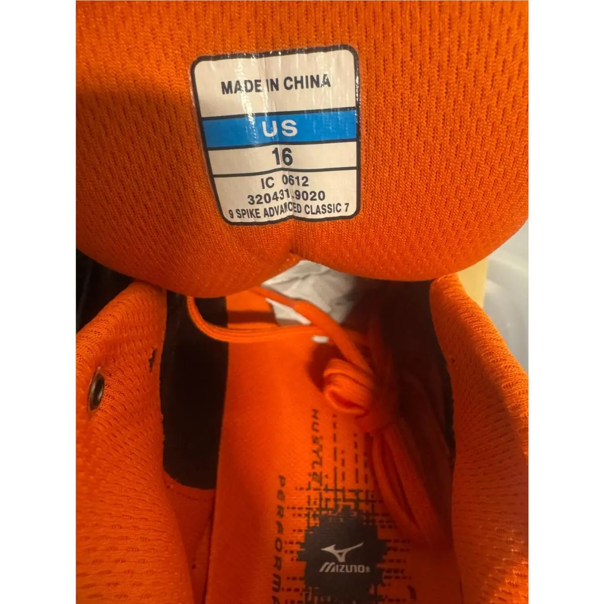 Mizuno shoes - Black & Orange (UPC: 041969362235) 6