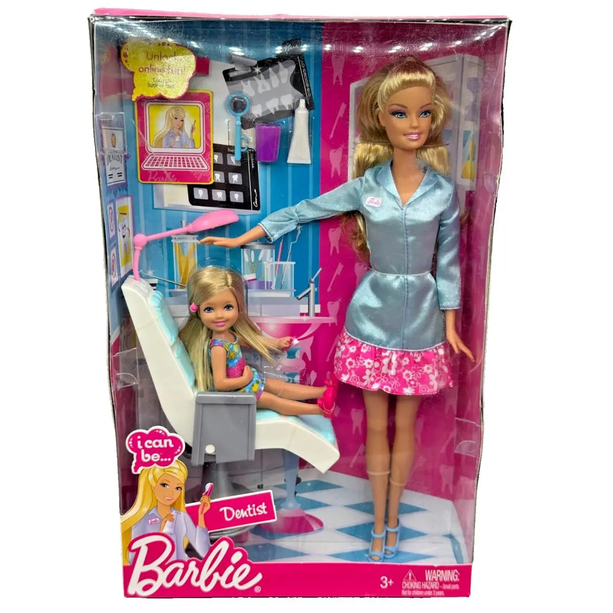 DS Barbie Doll 2010 I Can BE A Dentist with Kelly V2227