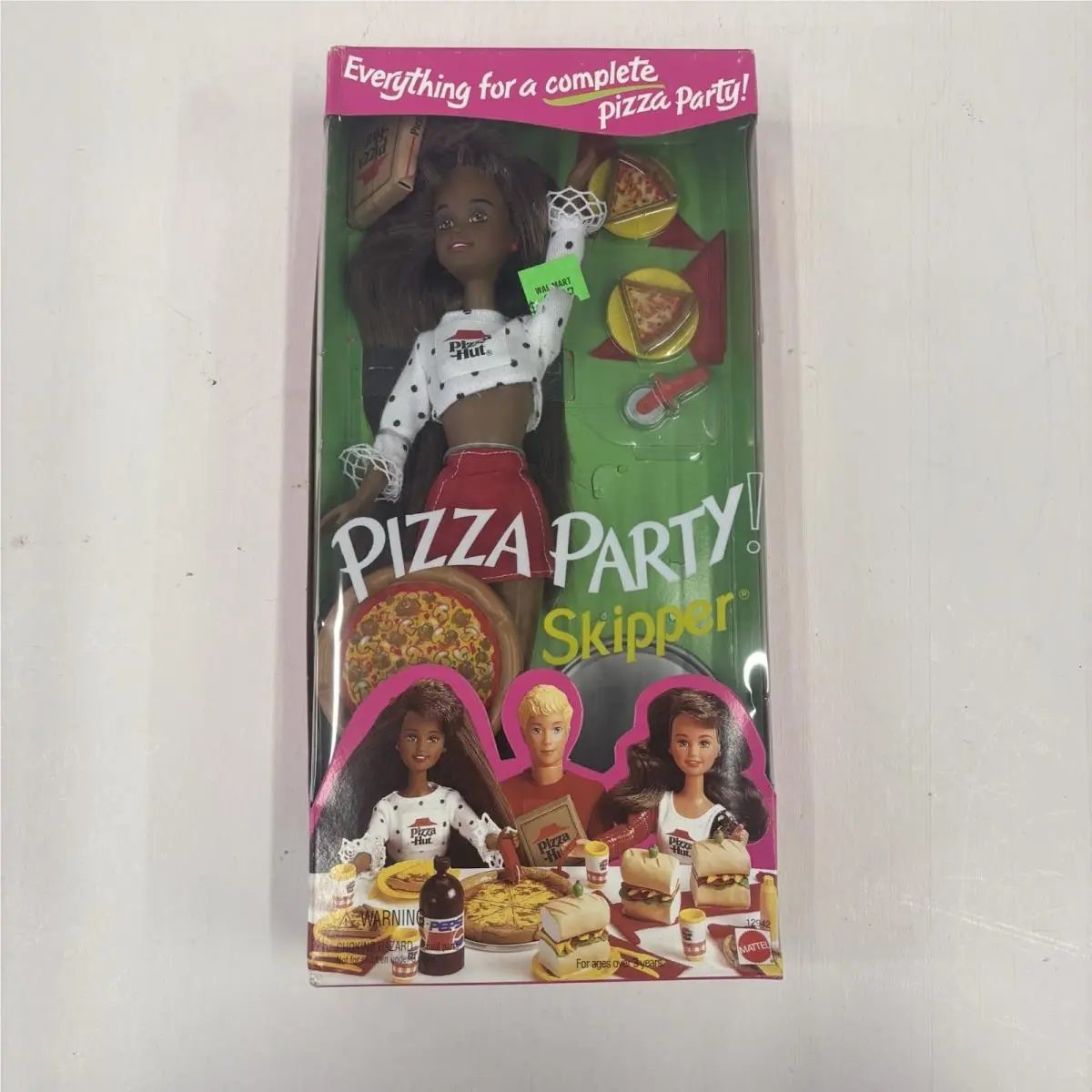 1994 Vintage Pizza Party Pizza Hut Skipper Doll African American Barbie Mattel