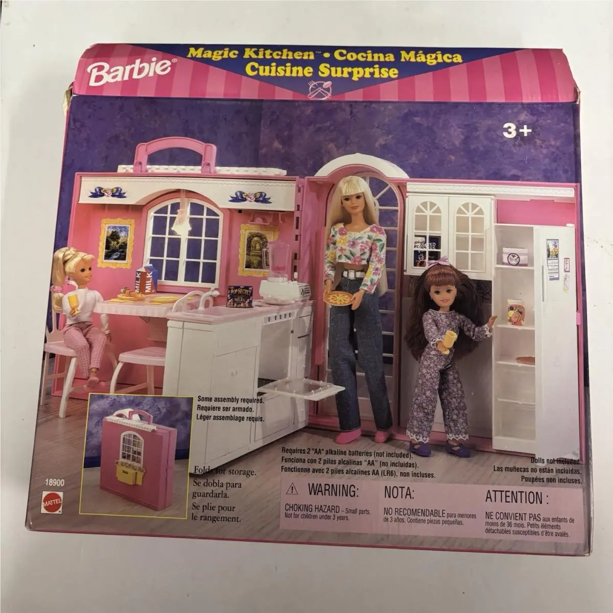 Vintage Barbie Magic Kitchen Playset by Mattel Light Up 18900 1998