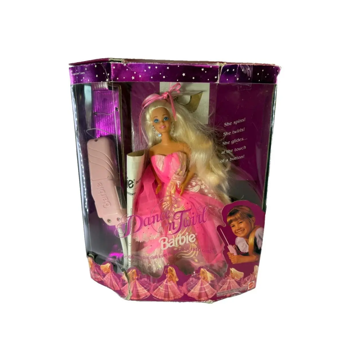 Vintage 1994 Dance n Twirl Barbie Mattel 11902 Nrfb Disney Epcot 94 Sticker