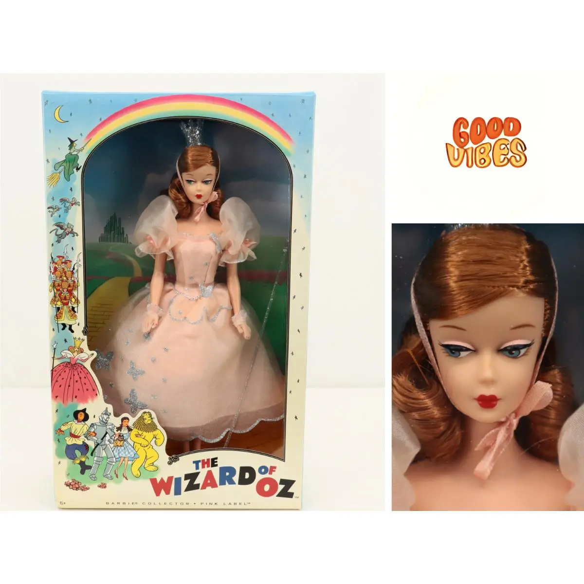 Mattel 2010 Wizard of Oz Glinda Barbie Pink Label R4524 Nrfb